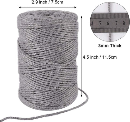 328ft 3mm Jute Garden Twine Green Heavy Duty for Plants