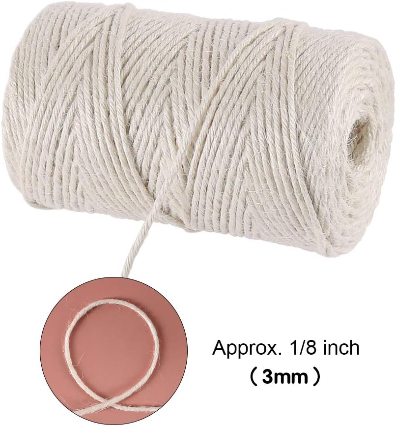 328ft 3mm Jute Garden Twine Green Heavy Duty for Plants