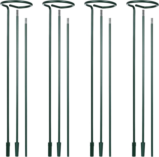 4 Set 36 Inch Plant Stakes Tall, Plant Support Stakes for Indoor or Outdoor, Flower Stake and Supports Three Sizes(12 or 24 or 36 Inch) for Flowers Tomato Amaryllis Lily Peony Rose