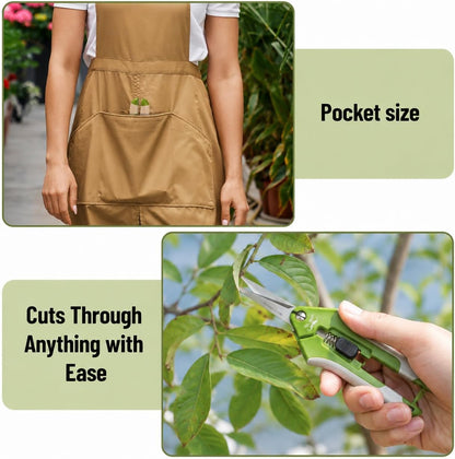 Gardening Scissors, 6.5 Inch, Green