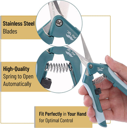 Gardening Scissors, 6.5 Inch, Green