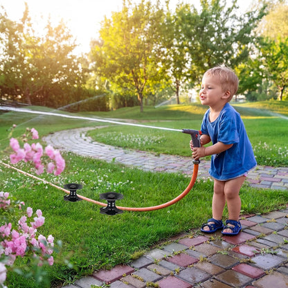 12 Packs 9.84 Inch Garden Hose Guide Stakes, Flower Shaped Plastic Spike Stand Holder with Stake, Heavy Duty Spin Top, Keeps Garden Hose out of Flower Beds, for Plant Protection (Green)