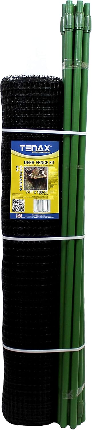 Deer Netting - Heavy Duty, 7ft Netting for Gardens - 7 Ft x 100 Ft - Black Polypropylene