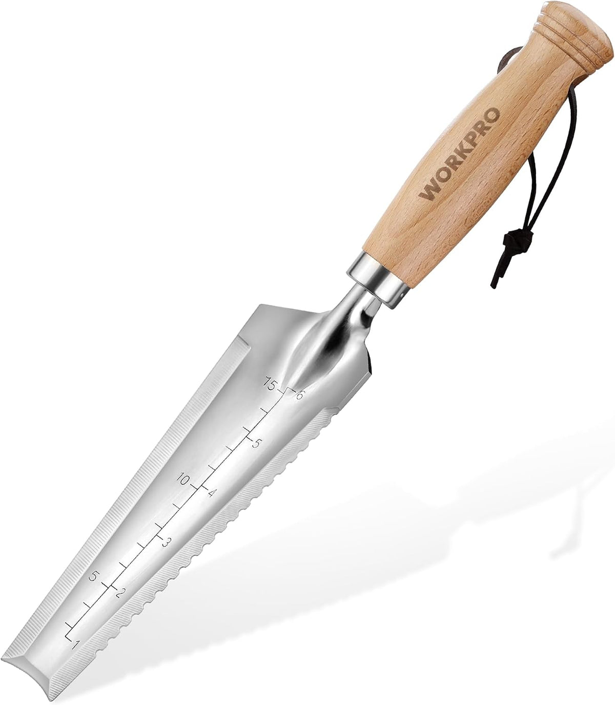 Garden Trowel with Wood Handle, Stainless Steel Narrow Hand Shovel