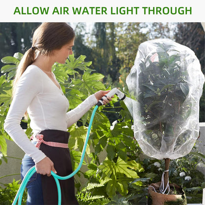 Garden Mesh Netting for Plants, 4 Pack Insect Bird Barrier Netting Mesh with Drawstring, 3.3x4.9 FT Garden Bug Netting Plant Cover for Protect Fruit Tree Vegetable Flowe