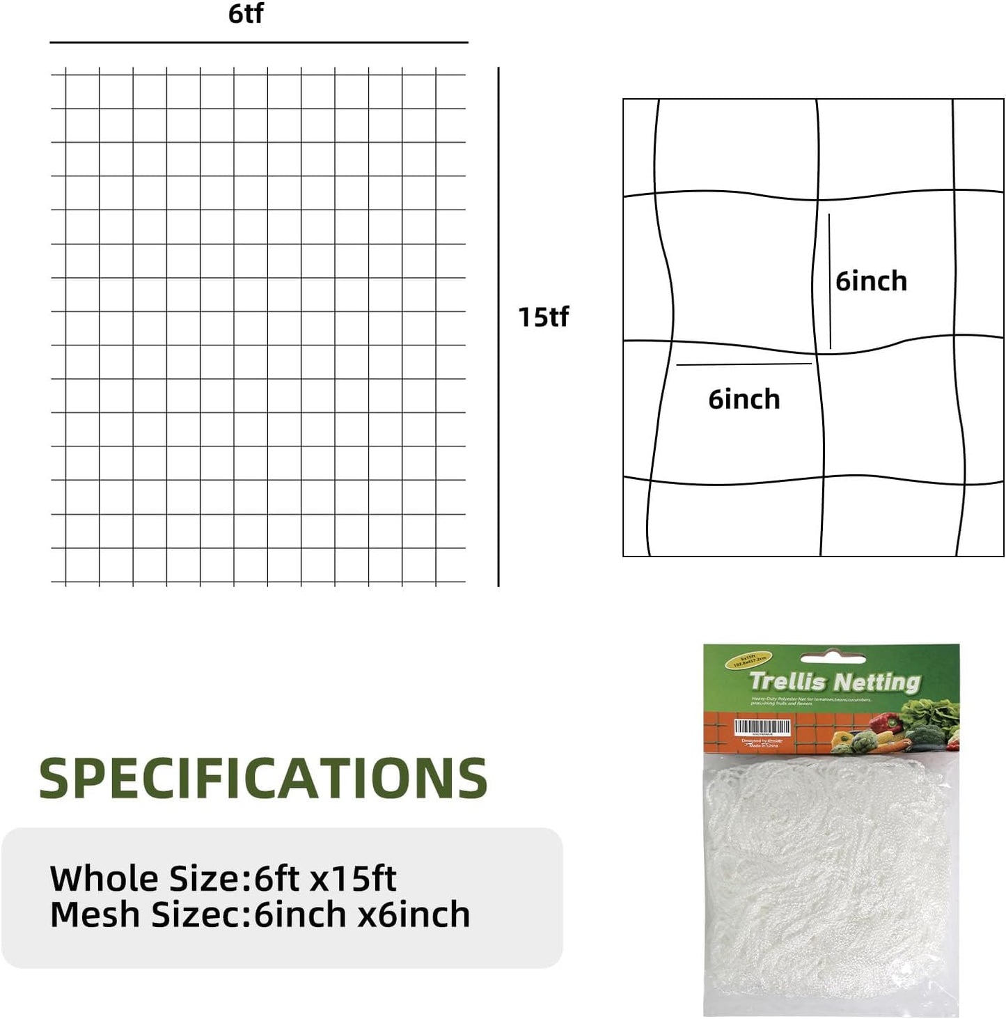 Garden Mesh Netting for Plants, 4 Pack Insect Bird Barrier Netting Mesh with Drawstring, 3.3x4.9 FT Garden Bug Netting Plant Cover for Protect Fruit Tree Vegetable Flowe