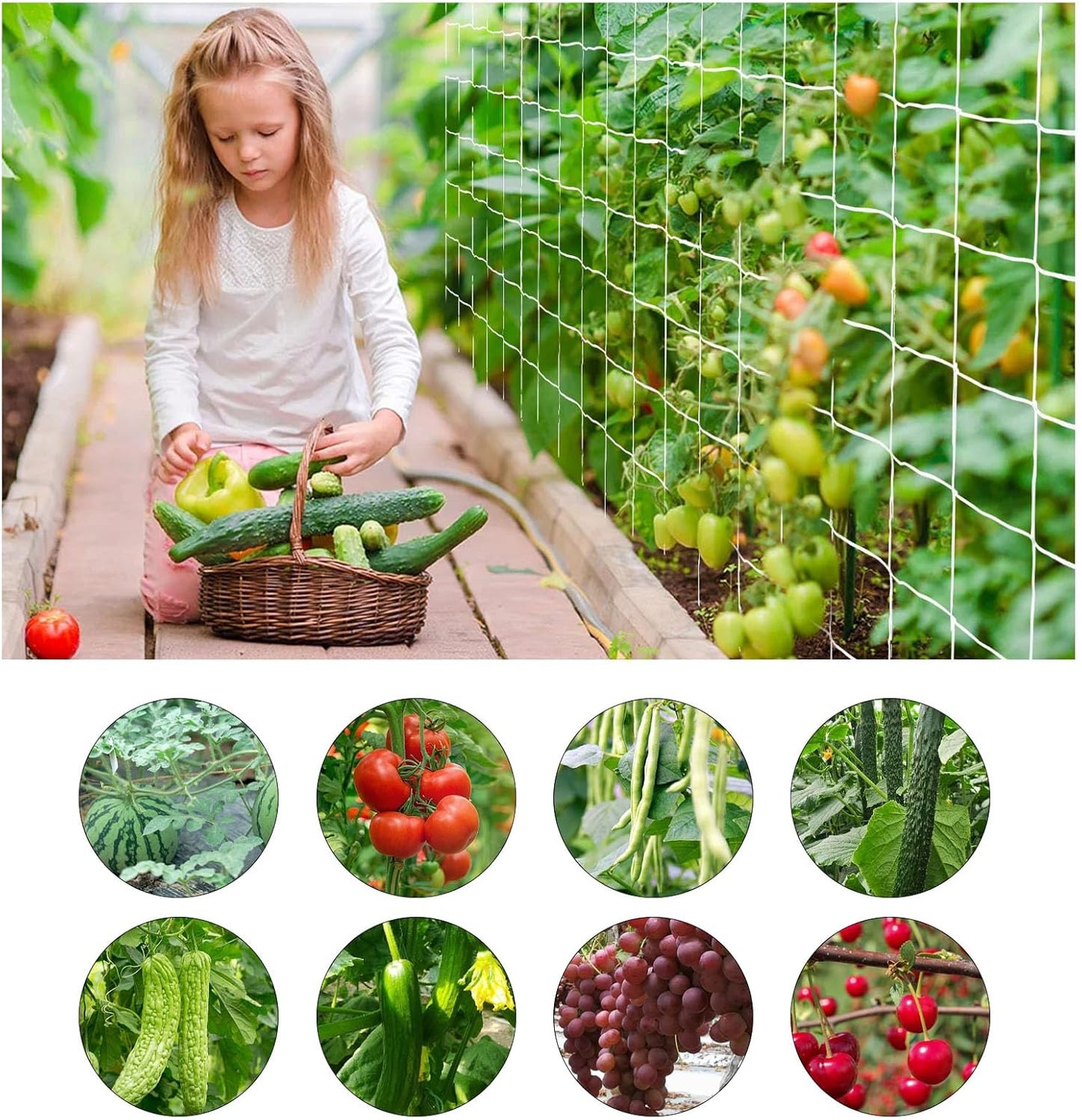 Garden Mesh Netting for Plants, 4 Pack Insect Bird Barrier Netting Mesh with Drawstring, 3.3x4.9 FT Garden Bug Netting Plant Cover for Protect Fruit Tree Vegetable Flowe
