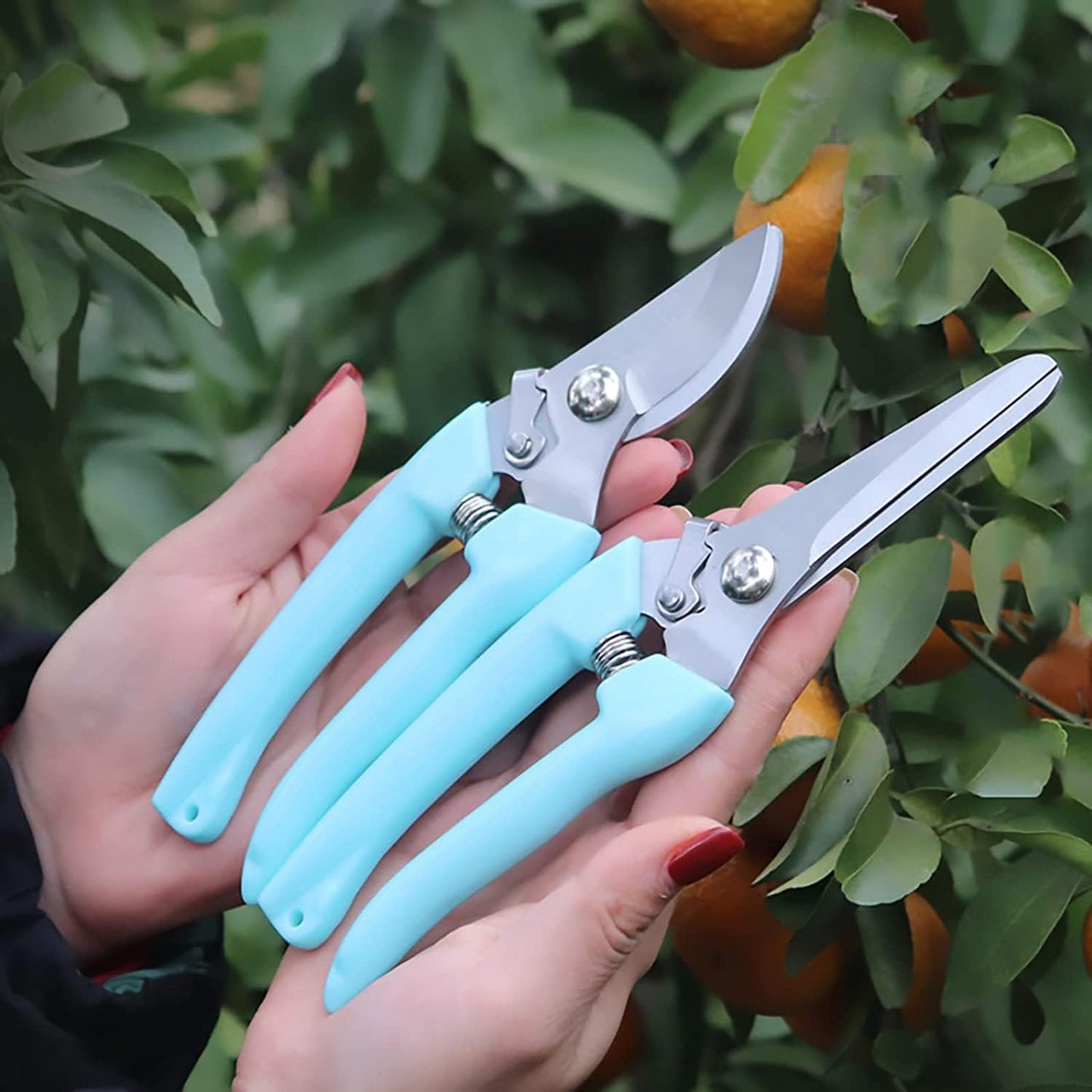 Flower Scissors Set, 2 Pack Premium Thickened Stainless Steel Floral Shears, Strong Pruner for Flowers, Branches and Leaves, Upgrade