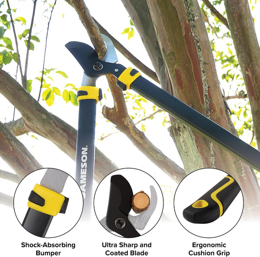 Heavy-Duty 29″ Bypass Lopper | 1-3/4″ Cutting Capacity | Non-Stick Blade | Aluminum Frame | Ergonomic Grips | Gardening & Landscaping Tool