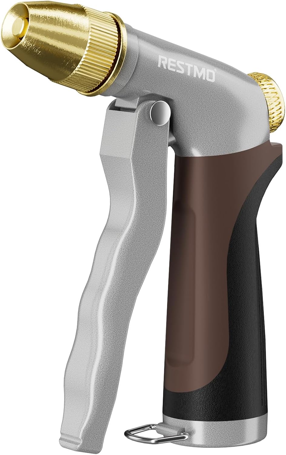 Metal Water Hose Nozzle, High Pressure Garden Sprayer, Green