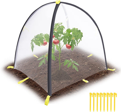 2 PCS Insect Barrier Plant Tent Cover-22 x 22 x 23 Inch Bug Guard Cover with Stakes-Insect Bird Barrier Netting Mesh for Protect Vegetable Plants Fruits Flowers from Birds Animal Eating