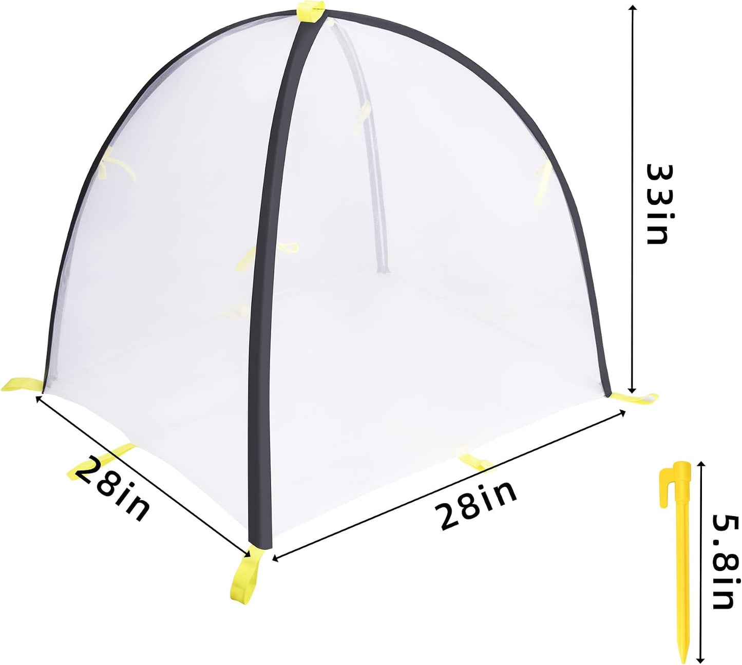 2 PCS Insect Barrier Plant Tent Cover-22 x 22 x 23 Inch Bug Guard Cover with Stakes-Insect Bird Barrier Netting Mesh for Protect Vegetable Plants Fruits Flowers from Birds Animal Eating