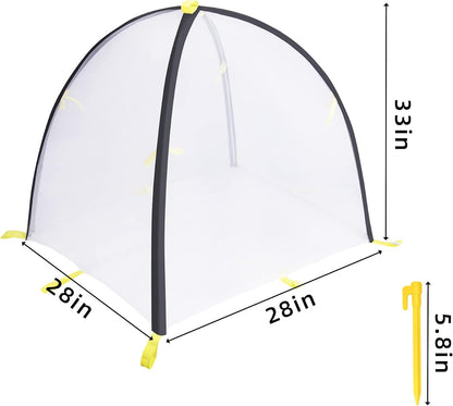 2 PCS Insect Barrier Plant Tent Cover-22 x 22 x 23 Inch Bug Guard Cover with Stakes-Insect Bird Barrier Netting Mesh for Protect Vegetable Plants Fruits Flowers from Birds Animal Eating
