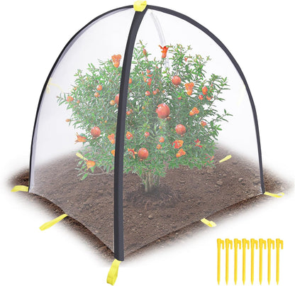 2 PCS Insect Barrier Plant Tent Cover-22 x 22 x 23 Inch Bug Guard Cover with Stakes-Insect Bird Barrier Netting Mesh for Protect Vegetable Plants Fruits Flowers from Birds Animal Eating