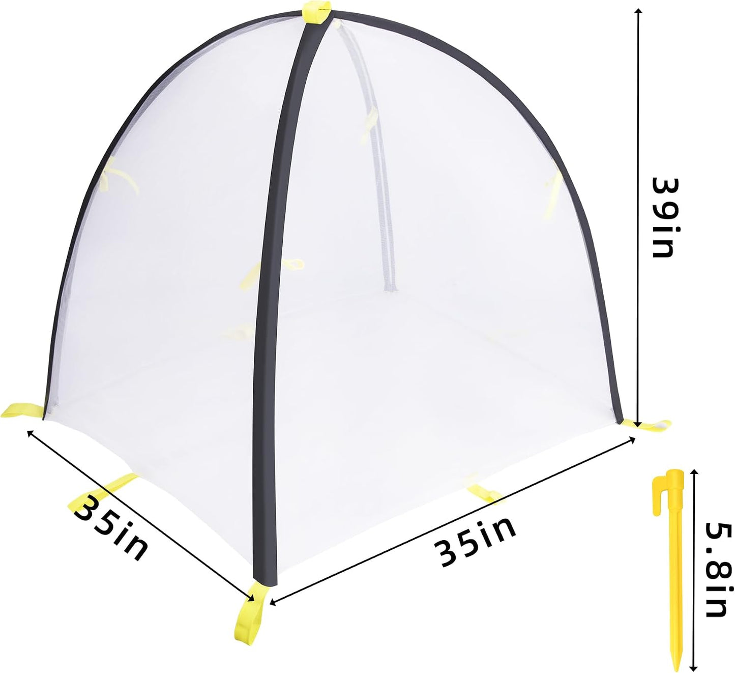 2 PCS Insect Barrier Plant Tent Cover-22 x 22 x 23 Inch Bug Guard Cover with Stakes-Insect Bird Barrier Netting Mesh for Protect Vegetable Plants Fruits Flowers from Birds Animal Eating