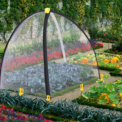 2 PCS Insect Barrier Plant Tent Cover-22 x 22 x 23 Inch Bug Guard Cover with Stakes-Insect Bird Barrier Netting Mesh for Protect Vegetable Plants Fruits Flowers from Birds Animal Eating