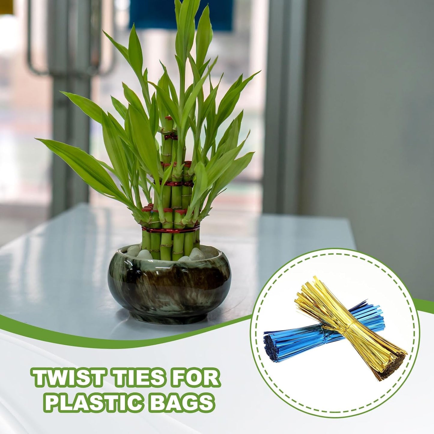 Bag Twist Ties 3 Inch, 800 Pcs Metallic Bread Ties for Treat Plastic Bags Gift Wrapping Candy Coffee Bag Plant Party Cake Favor, Silver