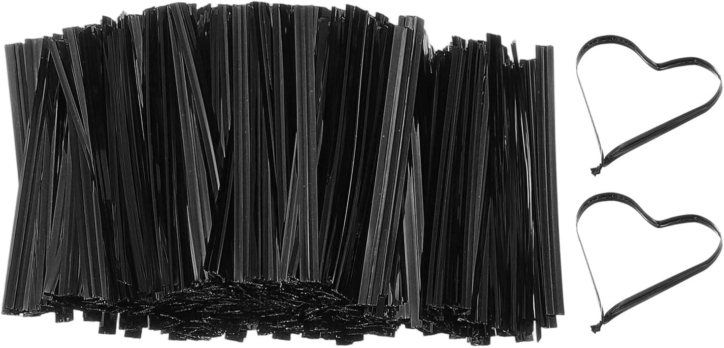 Bag Twist Ties 3 Inch, 800 Pcs Metallic Bread Ties for Treat Plastic Bags Gift Wrapping Candy Coffee Bag Plant Party Cake Favor, Silver