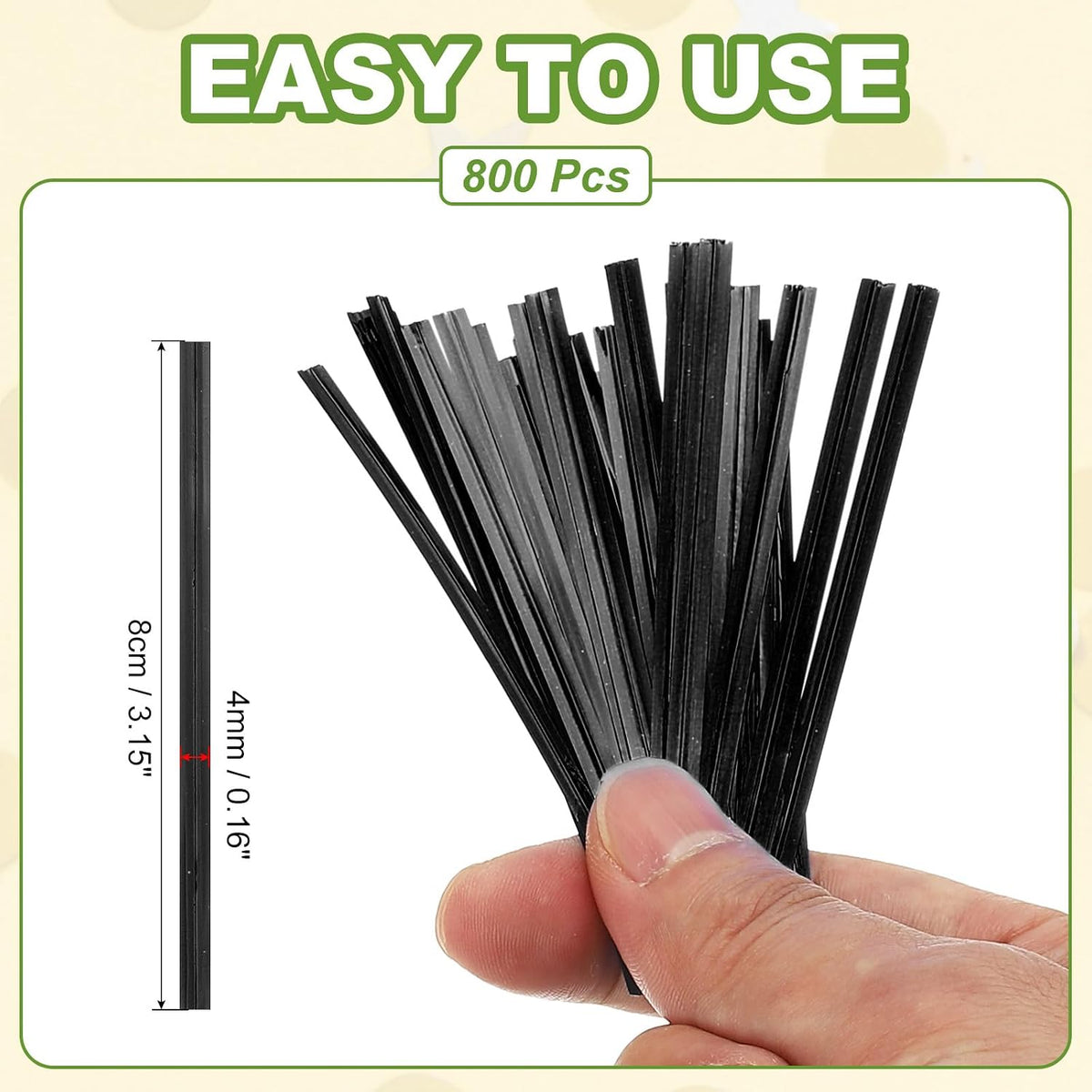 Bag Twist Ties 3 Inch, 800 Pcs Metallic Bread Ties for Treat Plastic Bags Gift Wrapping Candy Coffee Bag Plant Party Cake Favor, Silver