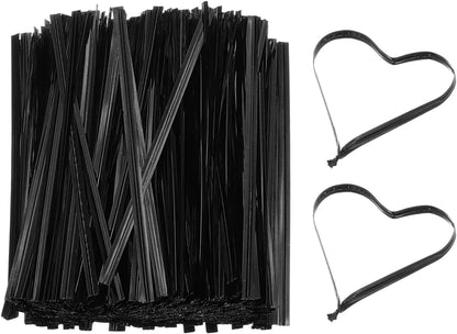 Bag Twist Ties 3 Inch, 800 Pcs Metallic Bread Ties for Treat Plastic Bags Gift Wrapping Candy Coffee Bag Plant Party Cake Favor, Silver