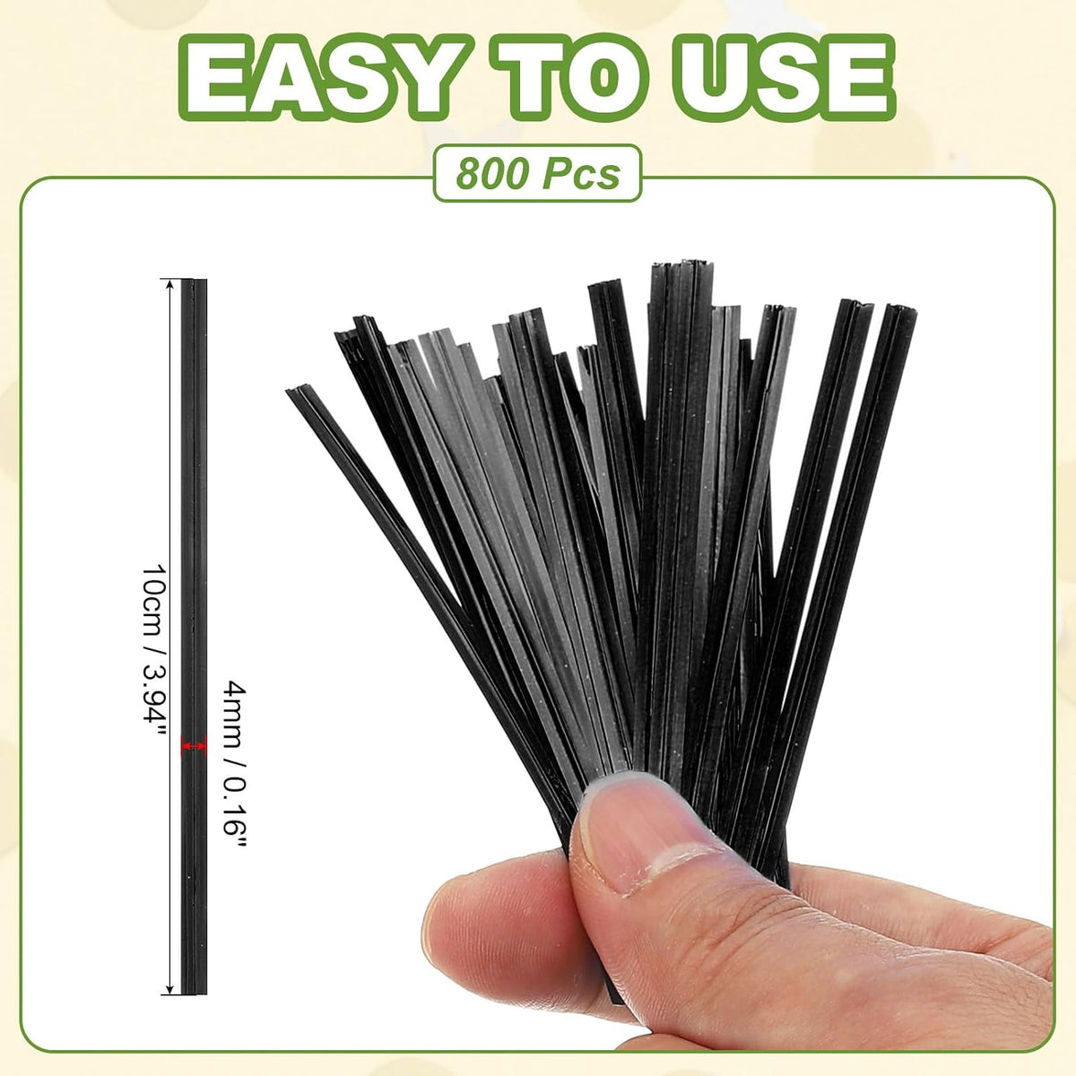 Bag Twist Ties 3 Inch, 800 Pcs Metallic Bread Ties for Treat Plastic Bags Gift Wrapping Candy Coffee Bag Plant Party Cake Favor, Silver