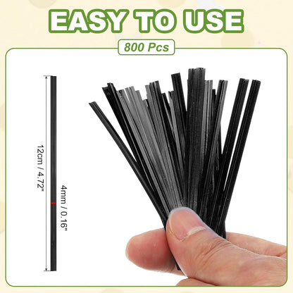 Bag Twist Ties 3 Inch, 800 Pcs Metallic Bread Ties for Treat Plastic Bags Gift Wrapping Candy Coffee Bag Plant Party Cake Favor, Silver