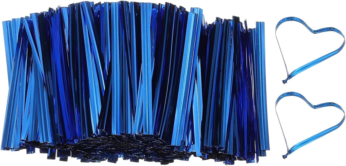 Bag Twist Ties 3 Inch, 800 Pcs Metallic Bread Ties for Treat Plastic Bags Gift Wrapping Candy Coffee Bag Plant Party Cake Favor, Silver
