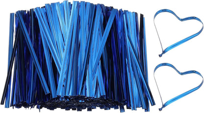 Bag Twist Ties 3 Inch, 800 Pcs Metallic Bread Ties for Treat Plastic Bags Gift Wrapping Candy Coffee Bag Plant Party Cake Favor, Silver