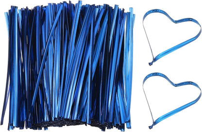 Bag Twist Ties 3 Inch, 800 Pcs Metallic Bread Ties for Treat Plastic Bags Gift Wrapping Candy Coffee Bag Plant Party Cake Favor, Silver