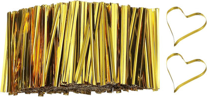 Bag Twist Ties 3 Inch, 800 Pcs Metallic Bread Ties for Treat Plastic Bags Gift Wrapping Candy Coffee Bag Plant Party Cake Favor, Silver