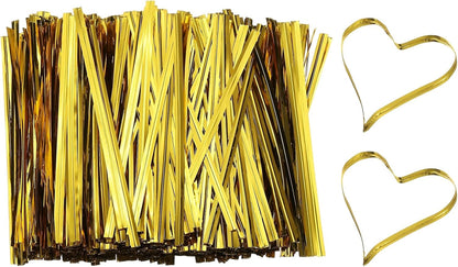 Bag Twist Ties 3 Inch, 800 Pcs Metallic Bread Ties for Treat Plastic Bags Gift Wrapping Candy Coffee Bag Plant Party Cake Favor, Silver