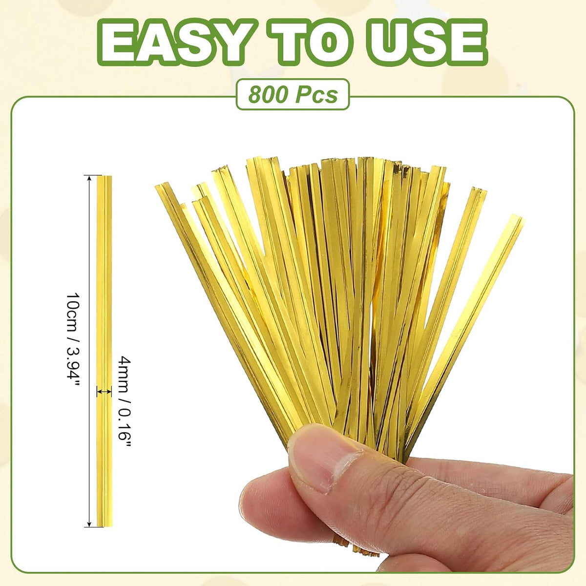 Bag Twist Ties 3 Inch, 800 Pcs Metallic Bread Ties for Treat Plastic Bags Gift Wrapping Candy Coffee Bag Plant Party Cake Favor, Silver