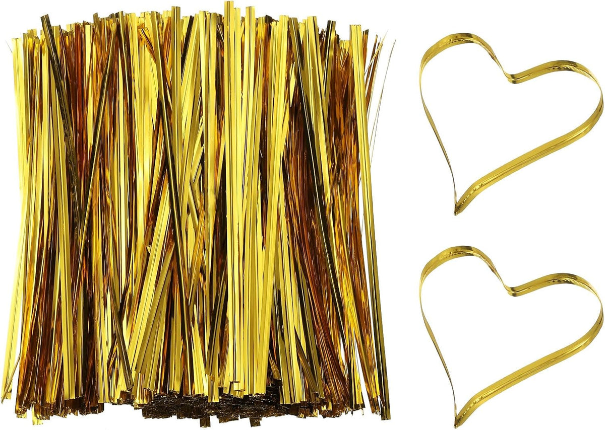 Bag Twist Ties 3 Inch, 800 Pcs Metallic Bread Ties for Treat Plastic Bags Gift Wrapping Candy Coffee Bag Plant Party Cake Favor, Silver