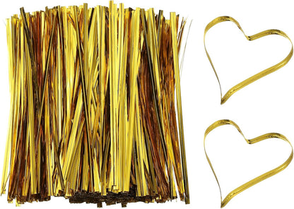 Bag Twist Ties 3 Inch, 800 Pcs Metallic Bread Ties for Treat Plastic Bags Gift Wrapping Candy Coffee Bag Plant Party Cake Favor, Silver