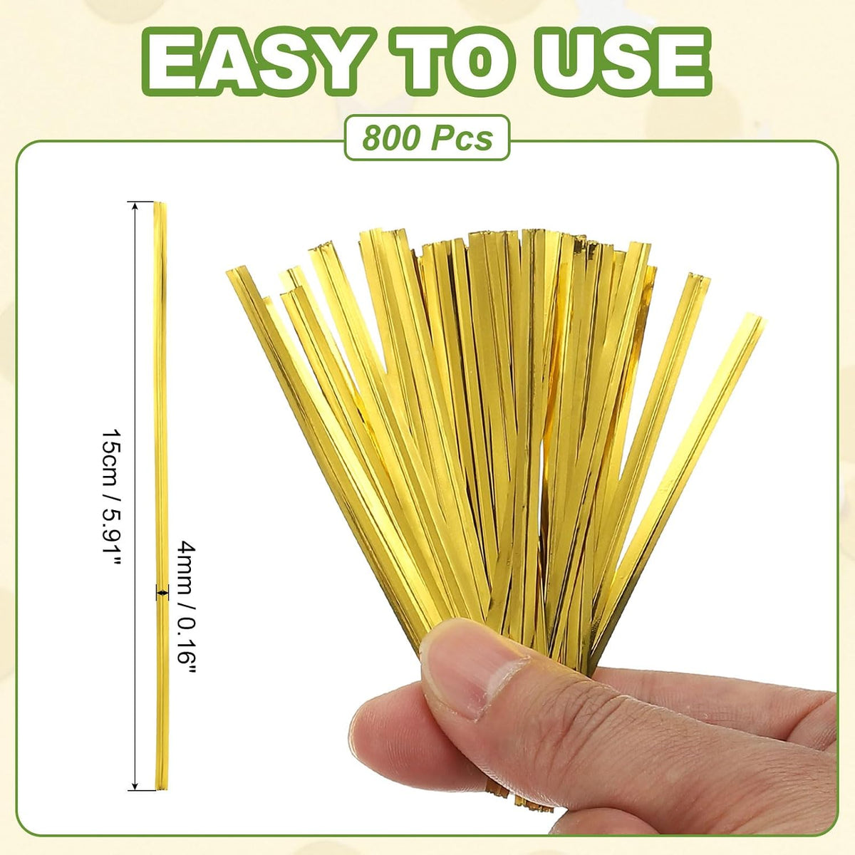 Bag Twist Ties 3 Inch, 800 Pcs Metallic Bread Ties for Treat Plastic Bags Gift Wrapping Candy Coffee Bag Plant Party Cake Favor, Silver