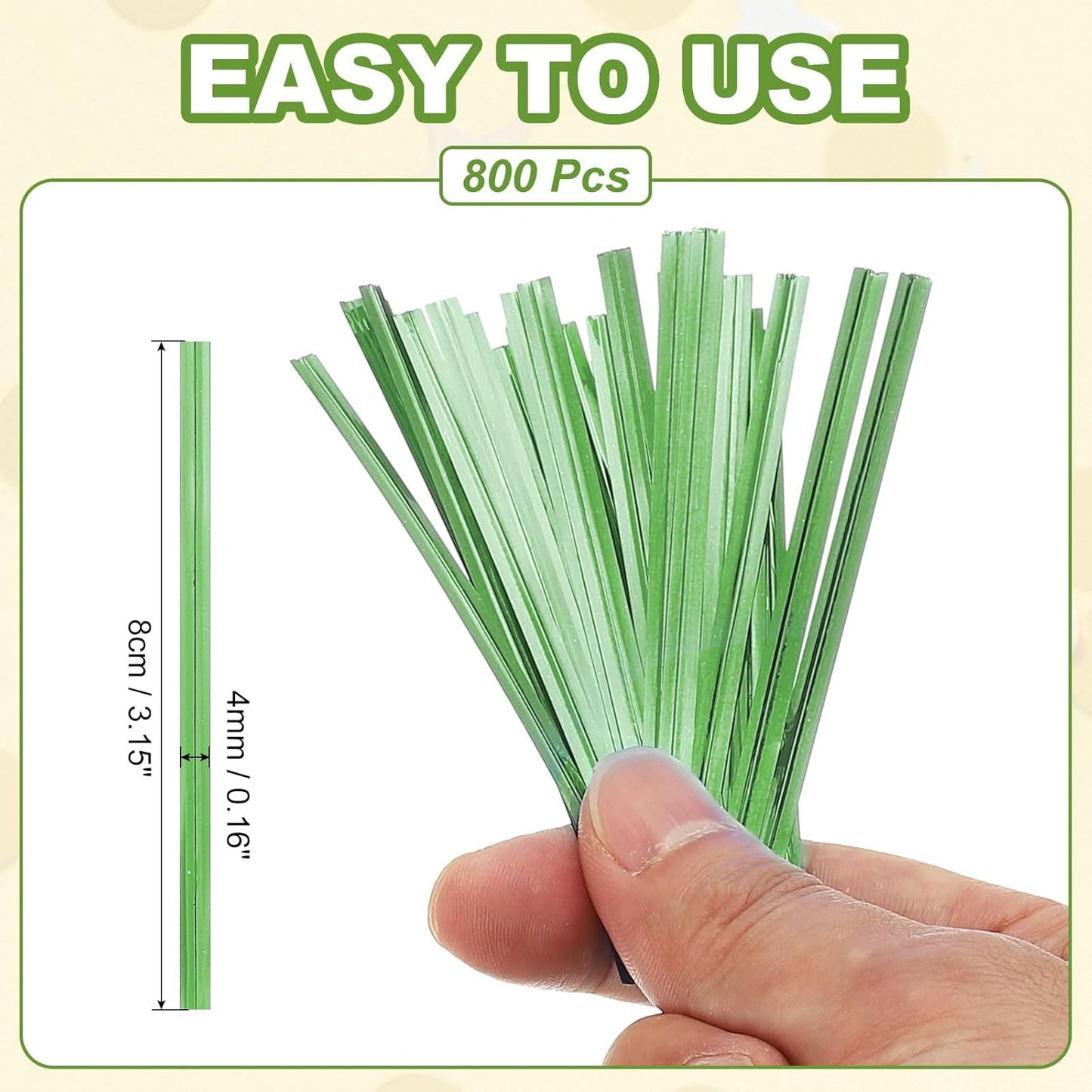 Bag Twist Ties 3 Inch, 800 Pcs Metallic Bread Ties for Treat Plastic Bags Gift Wrapping Candy Coffee Bag Plant Party Cake Favor, Silver