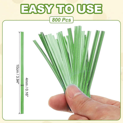 Bag Twist Ties 3 Inch, 800 Pcs Metallic Bread Ties for Treat Plastic Bags Gift Wrapping Candy Coffee Bag Plant Party Cake Favor, Silver
