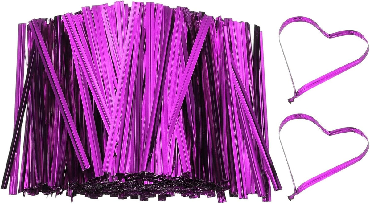 Bag Twist Ties 3 Inch, 800 Pcs Metallic Bread Ties for Treat Plastic Bags Gift Wrapping Candy Coffee Bag Plant Party Cake Favor, Silver