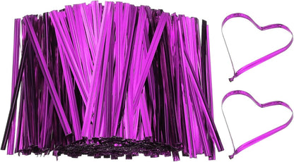 Bag Twist Ties 3 Inch, 800 Pcs Metallic Bread Ties for Treat Plastic Bags Gift Wrapping Candy Coffee Bag Plant Party Cake Favor, Silver