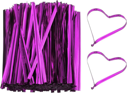 Bag Twist Ties 3 Inch, 800 Pcs Metallic Bread Ties for Treat Plastic Bags Gift Wrapping Candy Coffee Bag Plant Party Cake Favor, Silver
