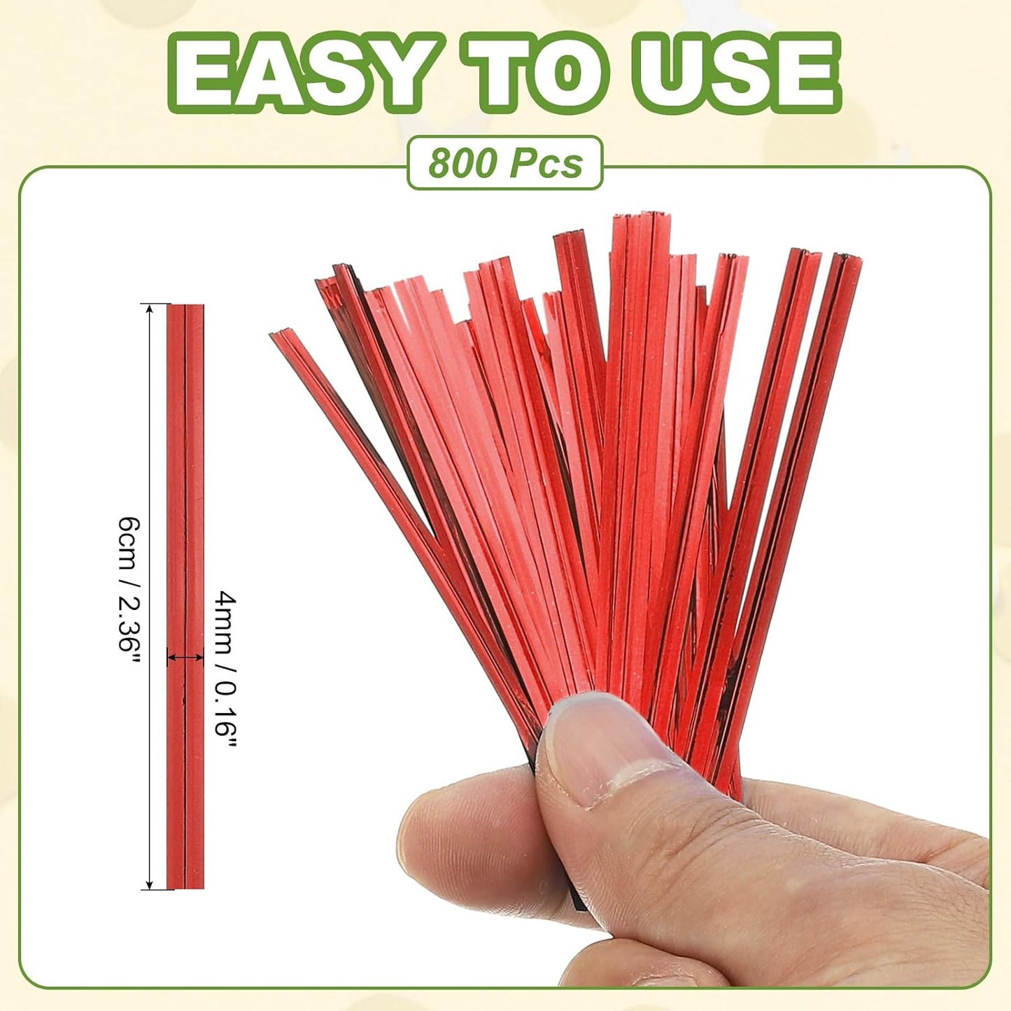 Bag Twist Ties 3 Inch, 800 Pcs Metallic Bread Ties for Treat Plastic Bags Gift Wrapping Candy Coffee Bag Plant Party Cake Favor, Silver