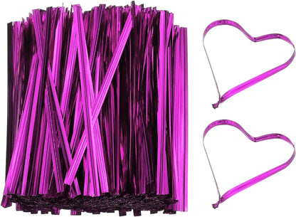 Bag Twist Ties 3 Inch, 800 Pcs Metallic Bread Ties for Treat Plastic Bags Gift Wrapping Candy Coffee Bag Plant Party Cake Favor, Silver