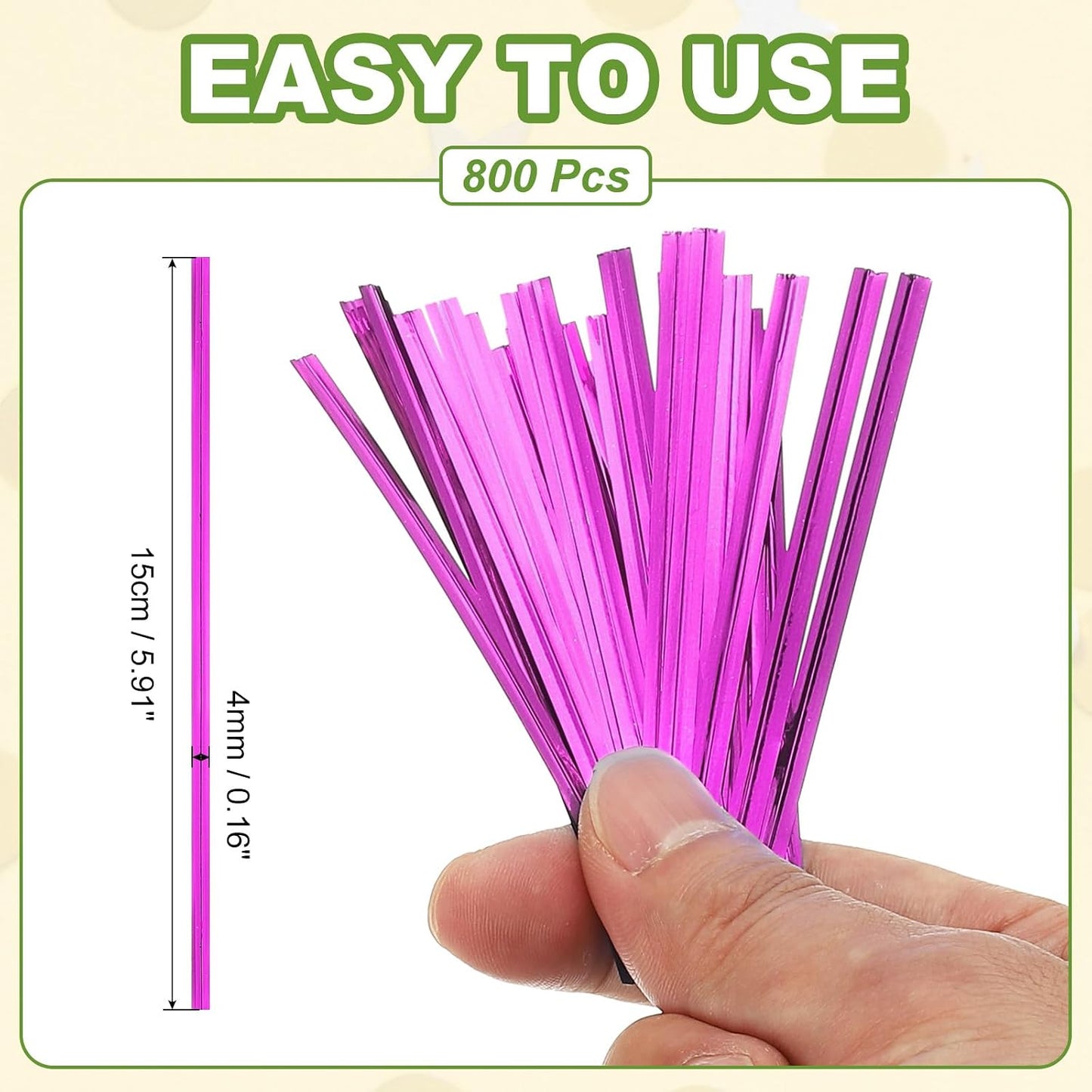 Bag Twist Ties 3 Inch, 800 Pcs Metallic Bread Ties for Treat Plastic Bags Gift Wrapping Candy Coffee Bag Plant Party Cake Favor, Silver