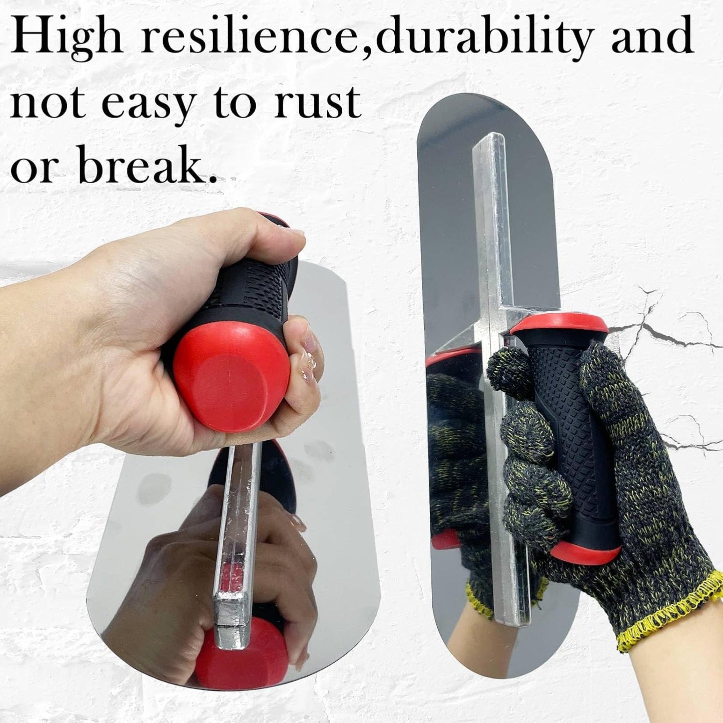 3 Pack Plaster Finishing Trowel Set, Paint Plastering Hand Tool
