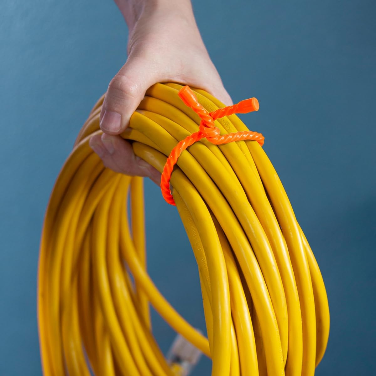 Original Reusable Silicone Twist Ties - 24in Black, Wire Wraps for Cords, Electronic & Fishing Rod Ties