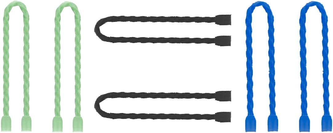 Original Reusable Silicone Twist Ties - 24in Black, Wire Wraps for Cords, Electronic & Fishing Rod Ties