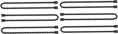 Original Reusable Silicone Twist Ties - 24in Black, Wire Wraps for Cords, Electronic & Fishing Rod Ties