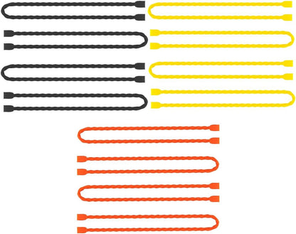 Original Reusable Silicone Twist Ties - 24in Black, Wire Wraps for Cords, Electronic & Fishing Rod Ties