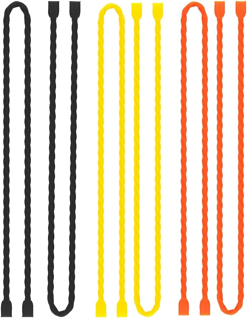 Original Reusable Silicone Twist Ties - 24in Black, Wire Wraps for Cords, Electronic & Fishing Rod Ties