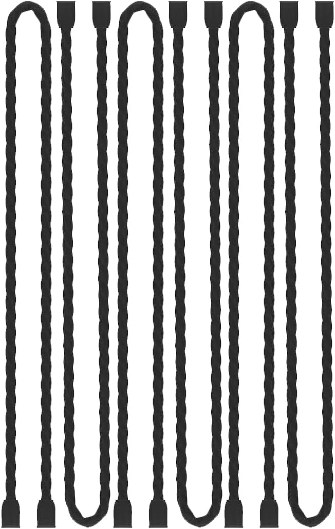 Original Reusable Silicone Twist Ties - 24in Black, Wire Wraps for Cords, Electronic & Fishing Rod Ties